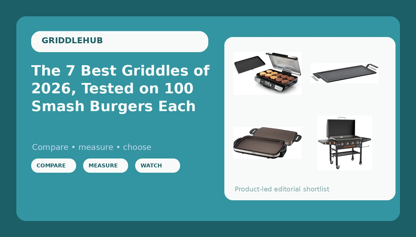 The 7 Best Griddles of 2026, Tested on 100 Smash Burgers Each - GriddleHub review with measurements and honest opinion