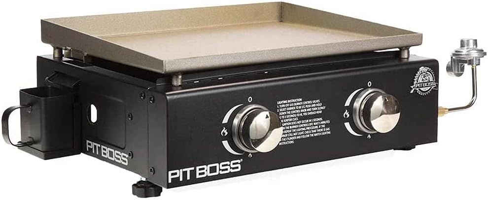 Pit Boss PB336GS Two Burner Portable Flat Top Griddle - Cover Included