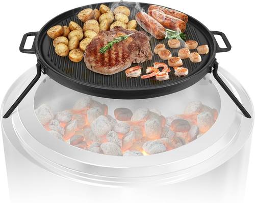 Onlyfire Cast Iron Griddle for Solo Stove Bonfire 19.5" and Yukon fire Pit