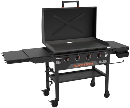 Blackstone Original Portable Griddle with Built-in Hood, Black, 36 Inch