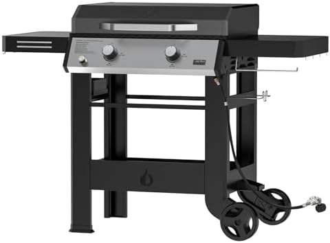 ONLYFIRE GRILLS Heavy Duty Propane Gas Griddle 2-Burner with Cart, GS351